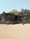 Ancient indian 1000 pillars temple day view