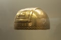 Ancient indigenous golden chief helmet