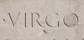 Virgo ancient inscription