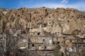 Ancient Iranian cave village in the rocks of Kandovan. The legacy of Persia