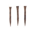 ancient iron rusty nails isolated on white Royalty Free Stock Photo