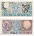 Ancient Italian Banknote Royalty Free Stock Photo
