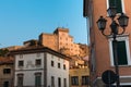 Ancient Italian Castle on Promontory in Tuscany Royalty Free Stock Photo