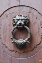 Ancient italian lion shaped door knocker Royalty Free Stock Photo