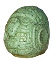 Ancient jade mayan bolon sculpture