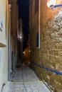 At ancient Jaffa alleys at night
