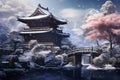 Ancient Japanese temple. Generate Ai