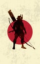 Ancient Japanese Warrior, Samurai, Japanese Soldier,Archer Royalty Free Stock Photo