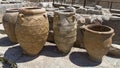 Ancient jars in Knossos Palace, Greece Royalty Free Stock Photo
