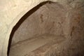 Ancient Jewish rock burials in Israel with cave paintings and Jewish symbols