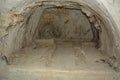 Ancient Jewish rock burials in Israel with cave paintings and Jewish symbols