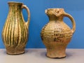 Ancient jugs found along the North sea coast and made around the 13th century