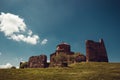 Ancient Jvari Monastery, Mtskheta. Adventure holiday. Travel to Georgia. Georgian architecture. Religion background. Tourism Royalty Free Stock Photo