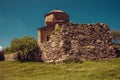 Ancient Jvari Monastery, Mtskheta. Travel to Georgia. Georgian architecture. Religion background. Tourism concept. Explore the Royalty Free Stock Photo