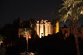 Ancient Karnak temple in Luxor at night, Egypt, Africa Royalty Free Stock Photo