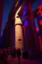 Ancient Karnak temple in Luxor at night, Egypt, Africa Royalty Free Stock Photo