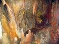 Ancient karst cave with stalactites and stalagmites, Petralona cave Greece Royalty Free Stock Photo