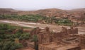 Ancient Kasbah Ait-Ben-Haddou, and the modern city Royalty Free Stock Photo