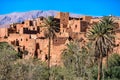 Ancient Kasbah near the city of Tinghir - a beautiful oasis on the Todra River in the Atlas Mountains, Morocco Royalty Free Stock Photo