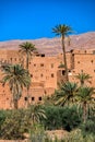 Ancient Kasbah near the city of Tinghir - a beautiful oasis on the Todra River in the Atlas Mountains, Morocco Royalty Free Stock Photo