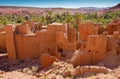 Ancient kasbah ruins and palm oasis in Tinghir Morocco Royalty Free Stock Photo