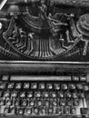 ancient keyboard which is now still awake Royalty Free Stock Photo