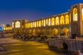 Ancient Khaju Bridge, Pol-e Khaju, in Isfahan, Iran