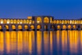 Ancient Khaju Bridge, Pol-e Khaju, in Isfahan, Iran