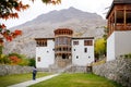 Ancient Khaplu palace in autumn. Ghanche Gilgit Baltistan. Pakistan. Royalty Free Stock Photo