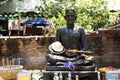 Ancient Khun Inthapramun monument statue for thai people travelers travel visit and respect praying blessing wis holy mystery Royalty Free Stock Photo