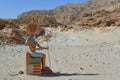 Ancient king Solomon mines in Timna park, Israel Royalty Free Stock Photo