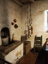 Ancient kitchen in Carmel Mission museum