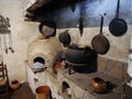 Ancient kitchen in Carmel Mission museum