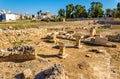 Ancient Kition, an archaeological site in Larnaca Royalty Free Stock Photo