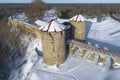 Ancient Koporskaya fortress (aerial view). Koporye. Leningrad region