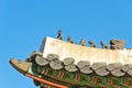 Ancient korean style roof decorative ornament Royalty Free Stock Photo