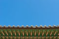 Ancient korean style roof decorative ornament Royalty Free Stock Photo