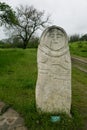 Ancient kurgan stelae in the Khortytsia isalnd, Zaporizhia, Ukraine