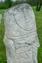 Ancient kurgan stelae in the Khortytsia isalnd, Zaporizhia, Ukraine