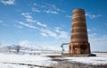 Ancient Kyrgyz Burana tower Royalty Free Stock Photo