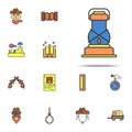 ancient lamp colored icon. Wild West icons universal set for web and mobile