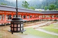 Ancient lamp at Itsukusima shrine