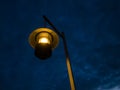 Ancient lamp at night