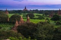 Ancient Land of Bagan view from the top of Shwesandaw Pagoda