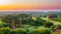 Ancient Land of Bagan view from the top of Shwesandaw Pagoda