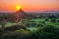 Ancient Land of Bagan view from the top of Shwesandaw Pagoda