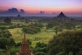 Ancient Land of Bagan view from the top of Shwesandaw Pagoda