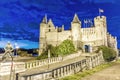 Ancient landmark of Antwerpen, Belgium. Night view Royalty Free Stock Photo