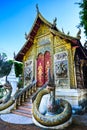 Ancient Lanna Style Church in Ket Karam Temple Royalty Free Stock Photo