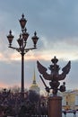 Ancient lantern and the three-headed eagle